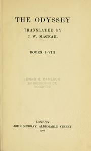 Homer: The Odyssey (1903, J. Murray)