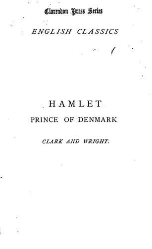 William Shakespeare: Hamlet (1872, Clarendon Press)