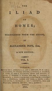 Homer: The Iliad of Homer (1801, [H. Baldwin & Son])