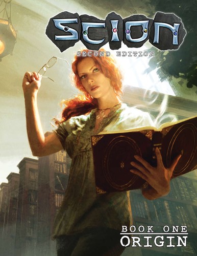 Kieron Gillen, Meghan Fitzgerald, Danielle Lauzon, Matthew Heron, Neall Raemonn Price, Charlie Raspin, Lauren M. Roy, Malcolm Sheppard, Monica Speca, Chris Spivey, Geoffrey McVey, Vera Vartanian, Tara Zuber, Dixie Cochran: Scion Book One: Origin (2018, Onyx Path Publishing)